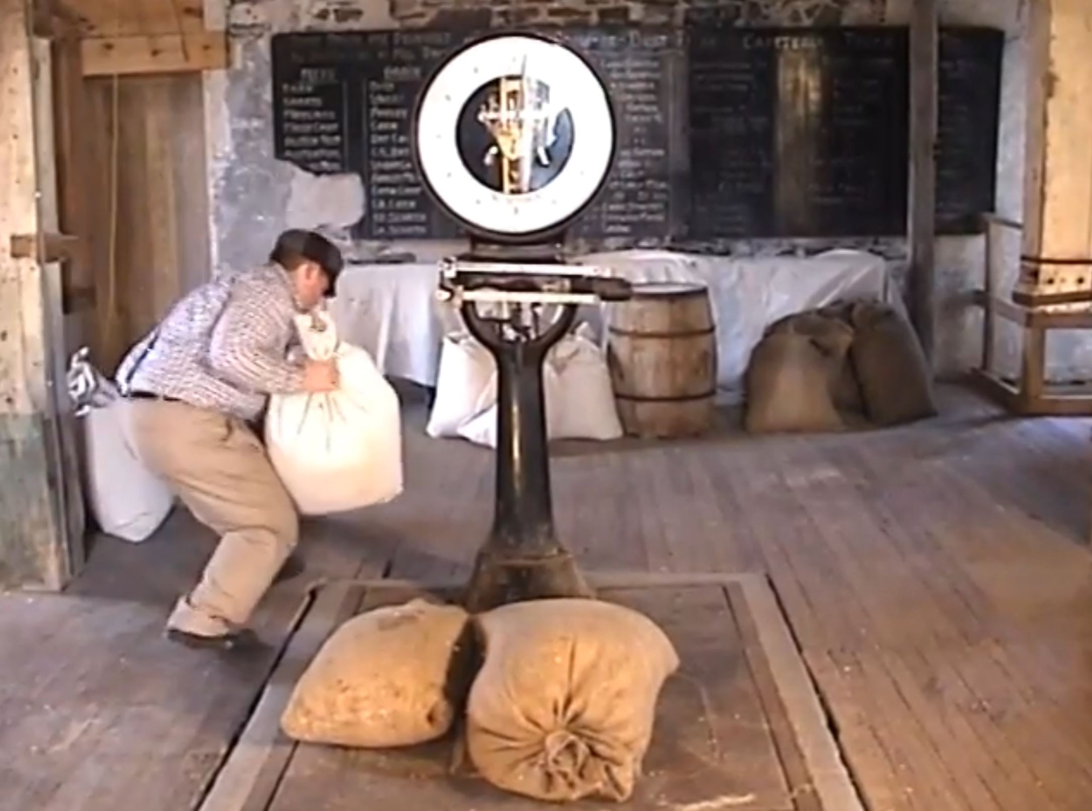 weighing grain