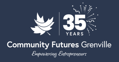 CF Grenville Logo, maple leaf with 35 years